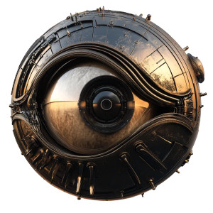 Mechanical Eye Icon Vinyl Car Decal Sticker – Waterproof & UV-Resistant 8"