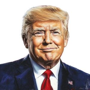 Donald Trump Flag Vinyl Car Decal Sticker – Waterproof & UV-Resistant 8"