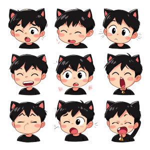 Cute Emoji Boy Vinyl Car Decal Sticker – Waterproof & UV-Resistant 8" Cute Emoji Boy Vinyl Car Decal Sticker – Waterproof & UV-Resistant 8"