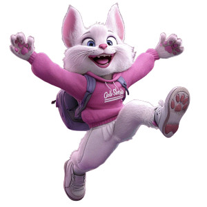 Joyful School Mascot Vinyl Car Decal Sticker – Waterproof & UV-Resistant 8"