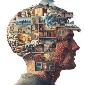 Psychedelic Brain Diagram Vinyl Car Decal Sticker – Waterproof & UV-Resistant 8"