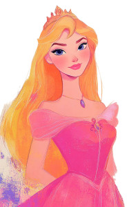 Princess Aurora Portrait Vinyl Car Decal Sticker – Waterproof & UV-Resistant 8"