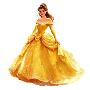 Princess Belle Vinyl Car Decal Sticker – Waterproof & UV-Resistant 8"