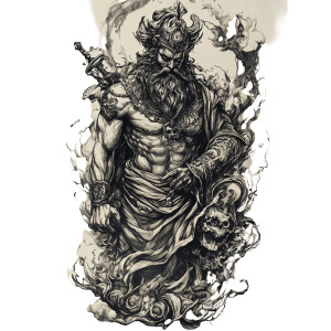 Hades God Design Vinyl Car Decal Sticker – Waterproof & UV-Resistant 8"