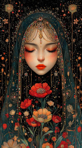 Klimt-Inspired Beauty Vinyl Car Decal Sticker – Waterproof & UV-Resistant 8" Klimt-Inspired Beauty Vinyl Car Decal Sticker – Waterproof & UV-Resistant 8"