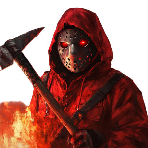 Red Hooded Figure Vinyl Car Decal Sticker – Waterproof & UV-Resistant 8"