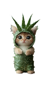 Aloe Kitten Costume Vinyl Car Decal Sticker – Waterproof & UV-Resistant 8"