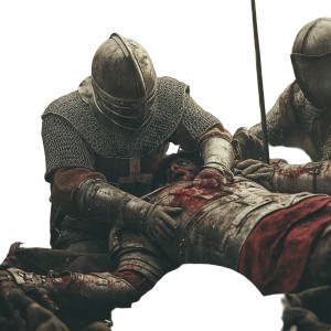 Medieval Battle Medic Vinyl Car Decal Sticker – Waterproof & UV-Resistant 8"