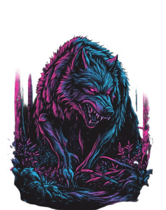 Angry Wolf Vector Vinyl Car Decal Sticker – Waterproof & UV-Resistant 8"