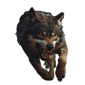 Fierce Wolf Barking Vinyl Car Decal Sticker – Waterproof & UV-Resistant 8"