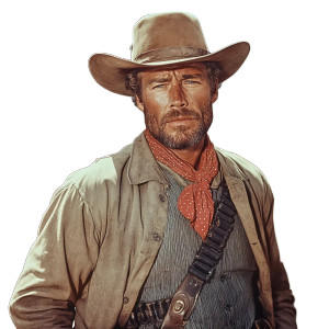 Rugged Cowboy Pose Vinyl Car Decal Sticker – Waterproof & UV-Resistant 8"