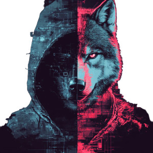 Cyberpunk Wolf Hacker Vinyl Car Decal Sticker – Waterproof & UV-Resistant 8"