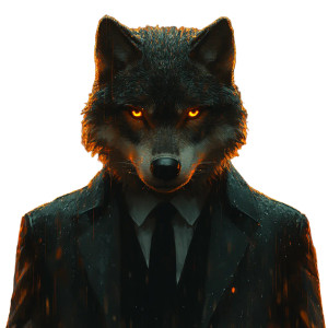 Wolf Mask Portrait Vinyl Car Decal Sticker – Waterproof & UV-Resistant 8"