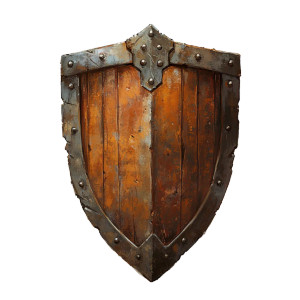 Rusty Fantasy Shield Vinyl Car Decal Sticker – Waterproof & UV-Resistant 8"