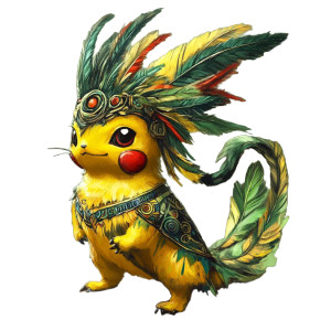 Pikachu Quetzalcoatl Hybrid Vinyl Car Decal Sticker – Waterproof & UV-Resistant 8"