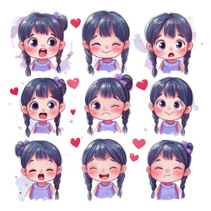 Cute Emoticon Pack V3 Vinyl Car Decal Sticker – Waterproof & UV-Resistant 8" Cute Emoticon Pack V3 Vinyl Car Decal Sticker – Waterproof & UV-Resistant 8"