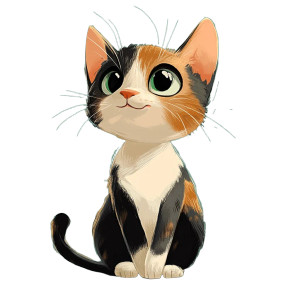 Cute Cartoon Cat V2 Vinyl Car Decal Sticker – Waterproof & UV-Resistant 8"