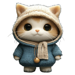 Cute Felt Cat Vinyl Car Decal Sticker – Waterproof & UV-Resistant 8"