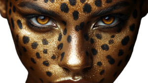 Leopard Spot Woman Vinyl Car Decal Sticker – Waterproof & UV-Resistant 8"
