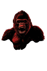 Angry Gorilla Graphic Vinyl Car Decal Sticker – Waterproof & UV-Resistant 8"