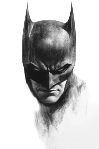 Batman Charcoal Drawing Vinyl Car Decal Sticker – Waterproof & UV-Resistant 8"