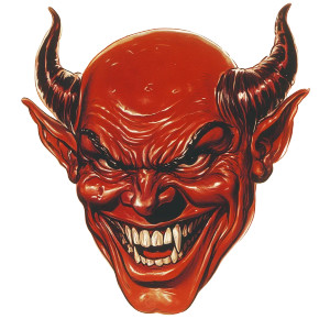 Evil Smile Demon Vinyl Car Decal Sticker – Waterproof & UV-Resistant 8"