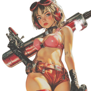 Tank Girl Illustration V2 Vinyl Car Decal Sticker – Waterproof & UV-Resistant 8"