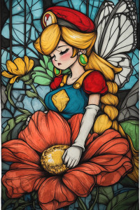 Graffiti Mario Princess Vinyl Car Decal Sticker – Waterproof & UV-Resistant 8"