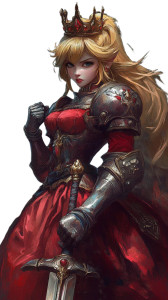 Armored Princess Peach V2 Vinyl Car Decal Sticker – Waterproof & UV-Resistant 8"