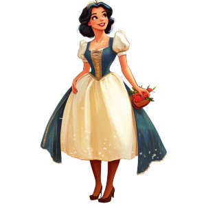 Snow White Illustration V2 Vinyl Car Decal Sticker – Waterproof & UV-Resistant 8"