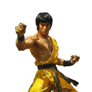 Bruce Lee Monk Vinyl Car Decal Sticker – Waterproof & UV-Resistant 8"