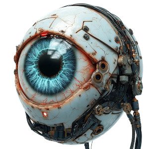 Cybernetics Eyeball Vinyl Car Decal Sticker – Waterproof & UV-Resistant 8"