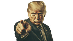 Serious Donald Trump Vinyl Car Decal Sticker – Waterproof & UV-Resistant 8"