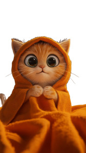 Fluffy Kitten In Robe Vinyl Car Decal Sticker – Waterproof & UV-Resistant 8"