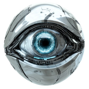 Cybernetic Eye Icon Vinyl Car Decal Sticker – Waterproof & UV-Resistant 8"