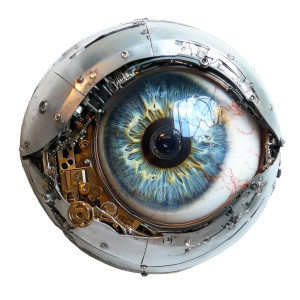 Mechanical Eye Vinyl Car Decal Sticker – Waterproof & UV-Resistant 8"