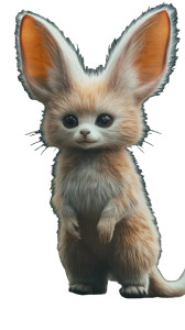 Fennec Monkey Hybrid Vinyl Car Decal Sticker – Waterproof & UV-Resistant 8"