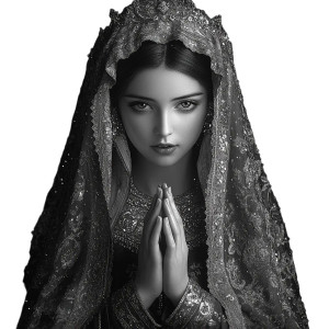 Holy Mary Praying Vinyl Car Decal Sticker – Waterproof & UV-Resistant 8"