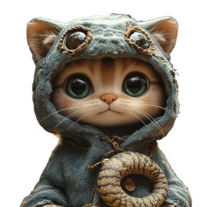 Snake Costume Kitten Vinyl Car Decal Sticker – Waterproof & UV-Resistant 8"