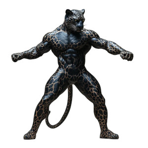 Leopard Human Hybrid V2 Vinyl Car Decal Sticker – Waterproof & UV-Resistant 8"