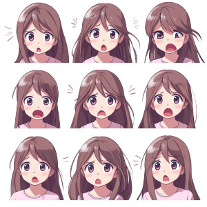 Cute Anime Girl V51 Vinyl Car Decal Sticker – Waterproof & UV-Resistant 8"