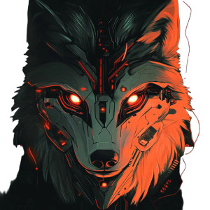 Techno Ghost Wolf Vinyl Car Decal Sticker – Waterproof & UV-Resistant 8"