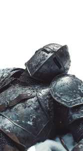 Fallen Medieval Knight Vinyl Car Decal Sticker – Waterproof & UV-Resistant 8"