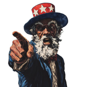 Uncle Sam Points Vinyl Car Decal Sticker – Waterproof & UV-Resistant 8"