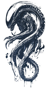 Alien Xenomorph Tattoo Vinyl Car Decal Sticker – Waterproof & UV-Resistant 8" Alien Xenomorph Tattoo Vinyl Car Decal Sticker – Waterproof & UV-Resistant 8"