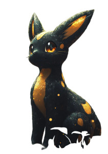 Umbreon Illustration Vinyl Car Decal Sticker – Waterproof & UV-Resistant 8"