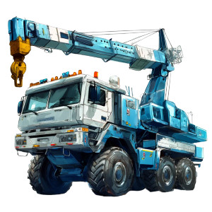 Truck Crane Hero Vinyl Car Decal Sticker – Waterproof & UV-Resistant 8"