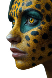 Leopard Beauty Vinyl Car Decal Sticker – Waterproof & UV-Resistant 8"