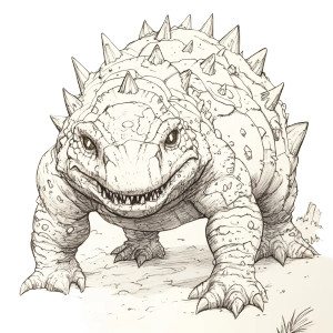 Ankylosaurus Coloring Vinyl Car Decal Sticker – Waterproof & UV-Resistant 8"