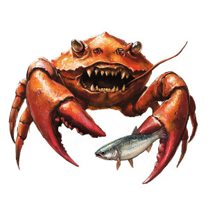 Evil Crab Logo Vinyl Car Decal Sticker – Waterproof & UV-Resistant 8"